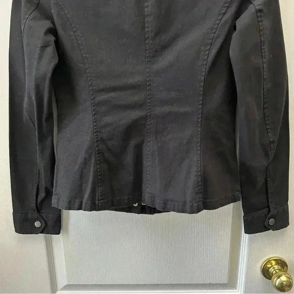 Ricki’s Utility Jacket  Military Field Casual Cotton Canvas Black Size XS - Picture 11 of 16